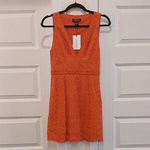 NWT StyleStalker Dark Coral Aria Circle Lace Dress Size XS